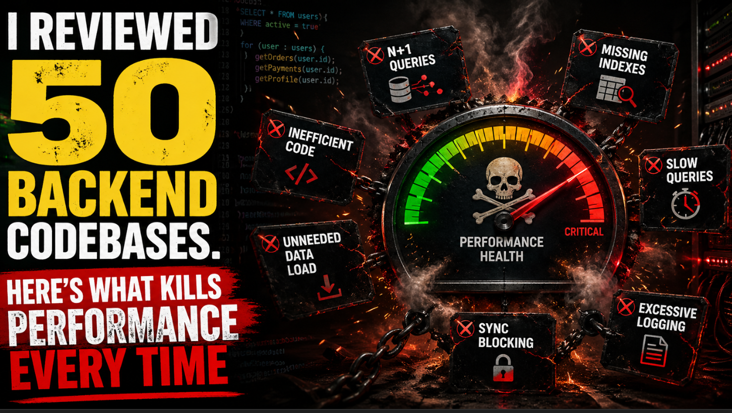 I Reviewed 50 Backend Codebases. Here’s What Kills Performance Every Time.