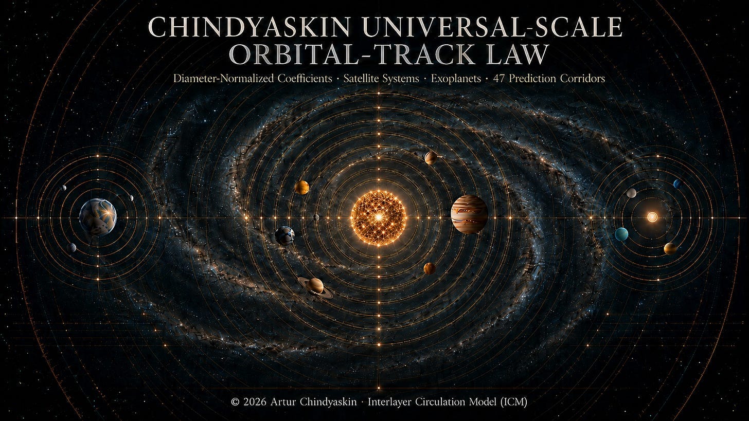 Chindyaskin Universal-Scale Orbital-Track Law: A Diameter-Normalized C Chindyaskin Universal-Scale Orbital-Track Law: A Diameter-Normalized C