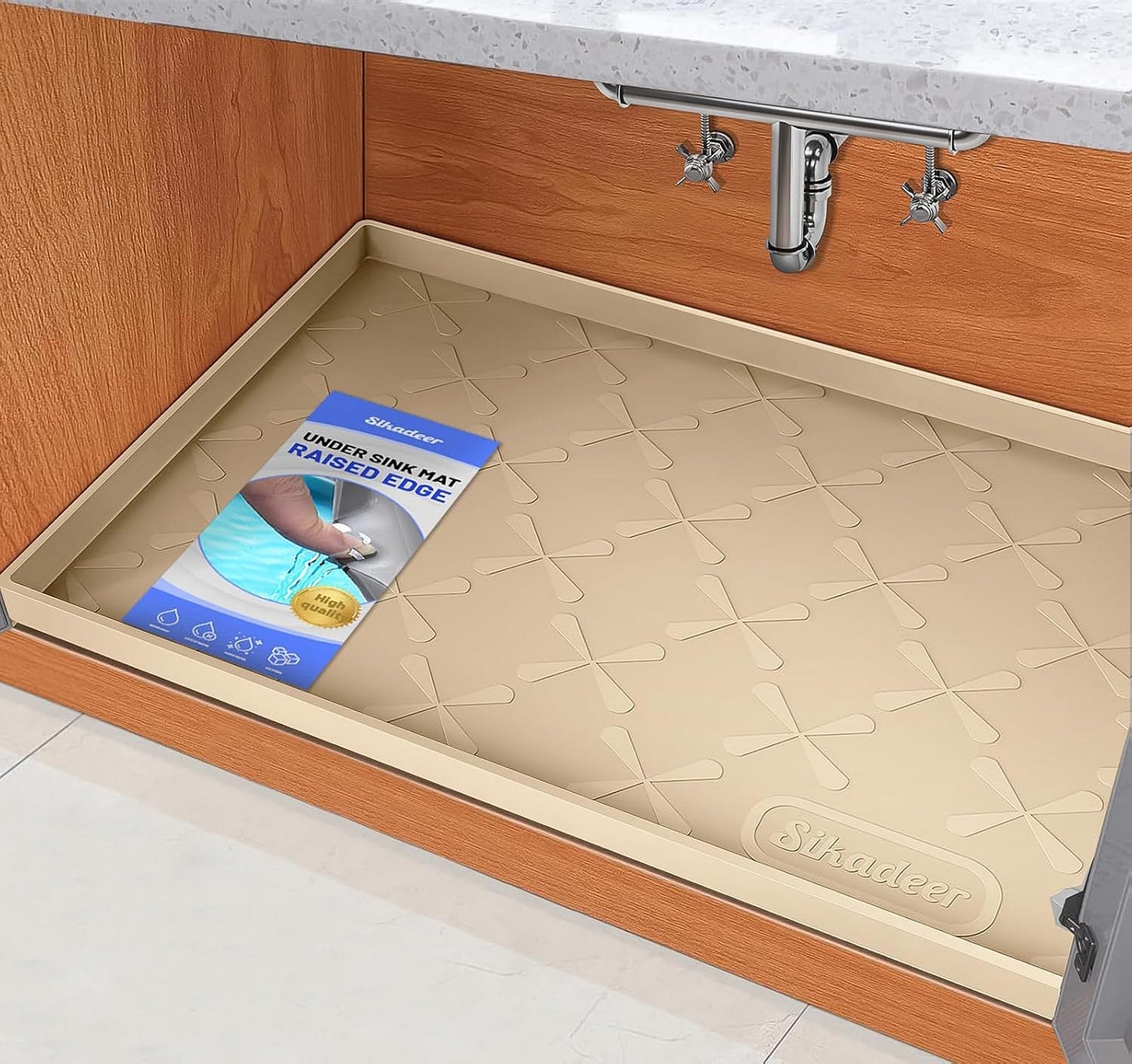 The SIKADEER Under Sink Mat Protecting the Unseen Corners of Your Home