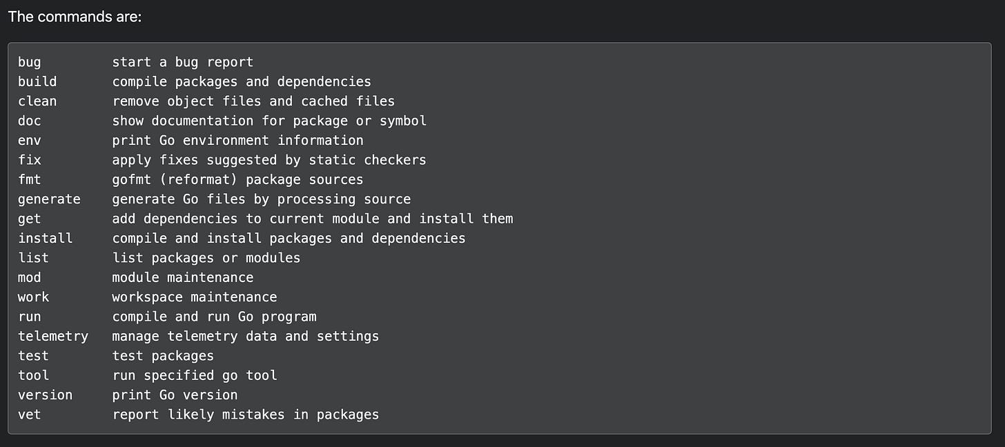 Why would Go do this in its documentation?