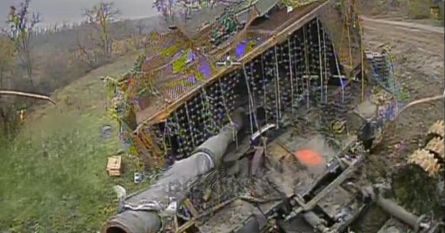 The Fog Wasn’t Quite Thick Enough To Save This Russian Tank Column From Ukrainian Drones