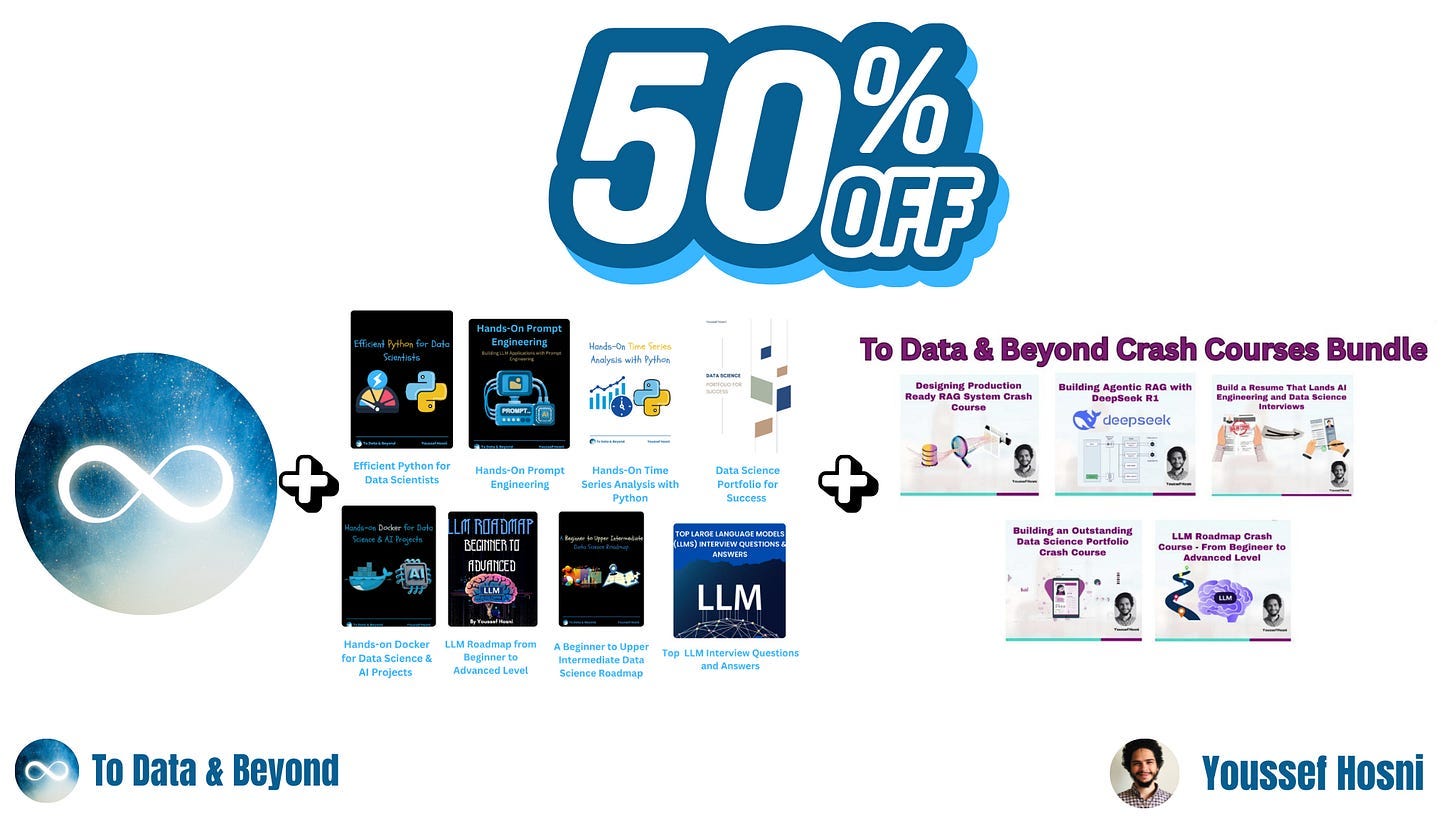 50% Off To Data & Beyond Subscription + All My Books & Courses (Bundle + Individual)