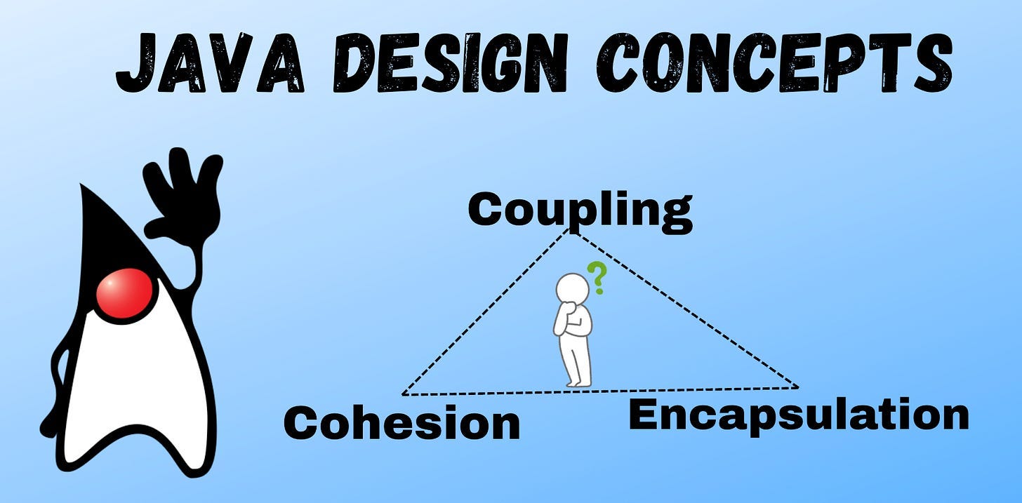 Coupling vs Cohesion vs Encapsulation in Java