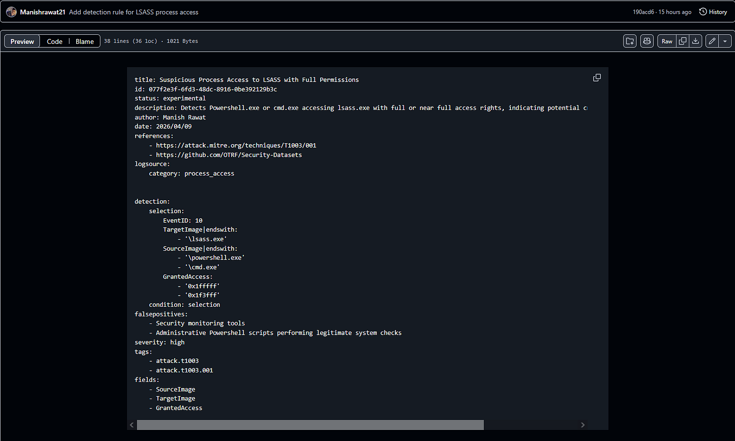 My First Sigma Detection Rule: LSASS Access