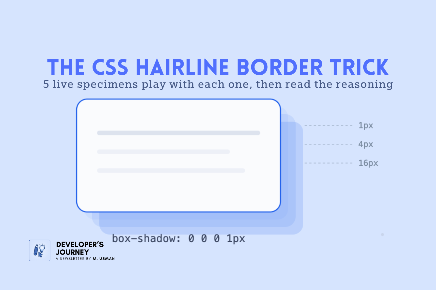 The Hairline Border Trick: One CSS Property Doing Three Jobs