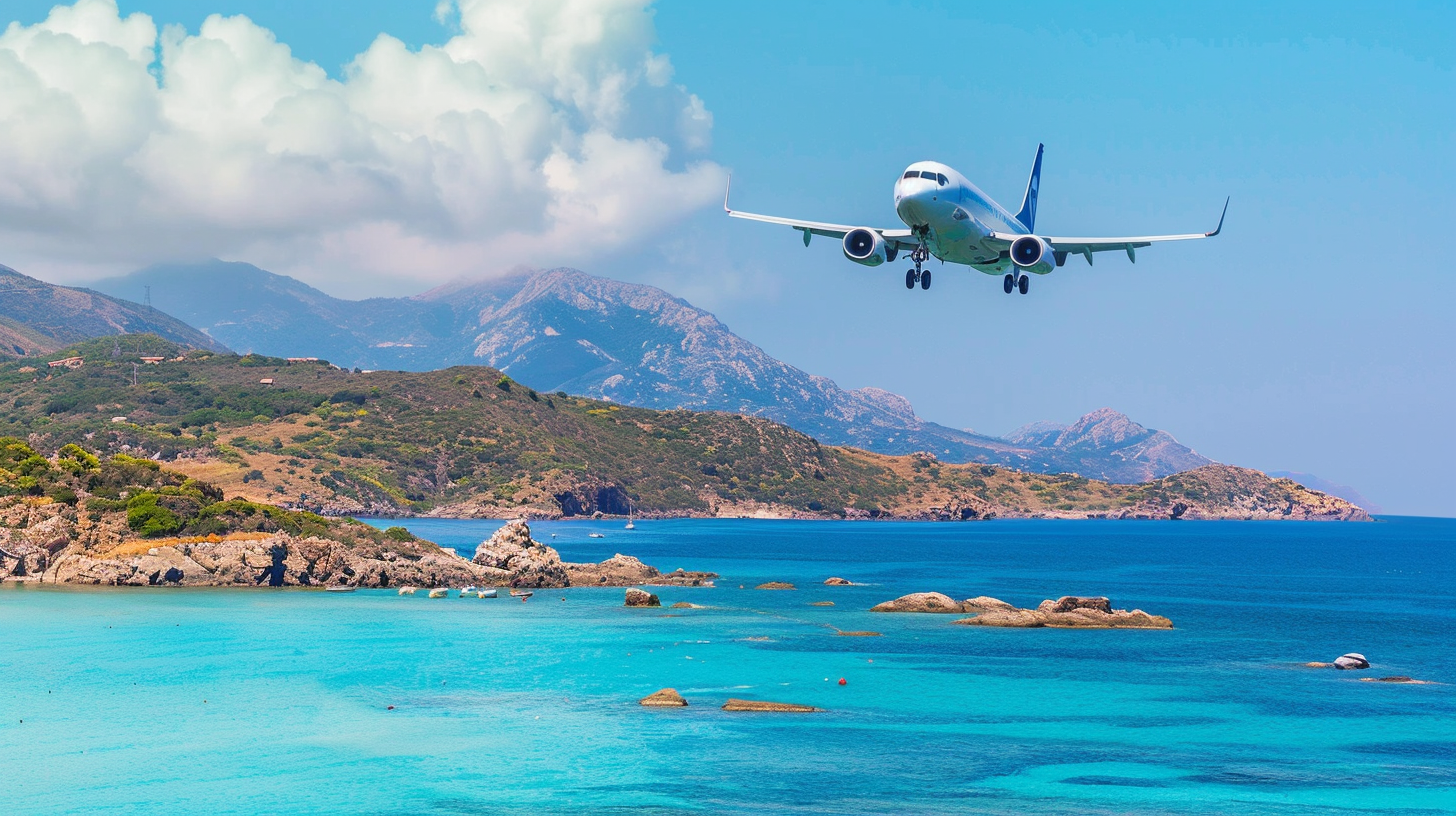 What airlines did you use to fly into Sardinia -