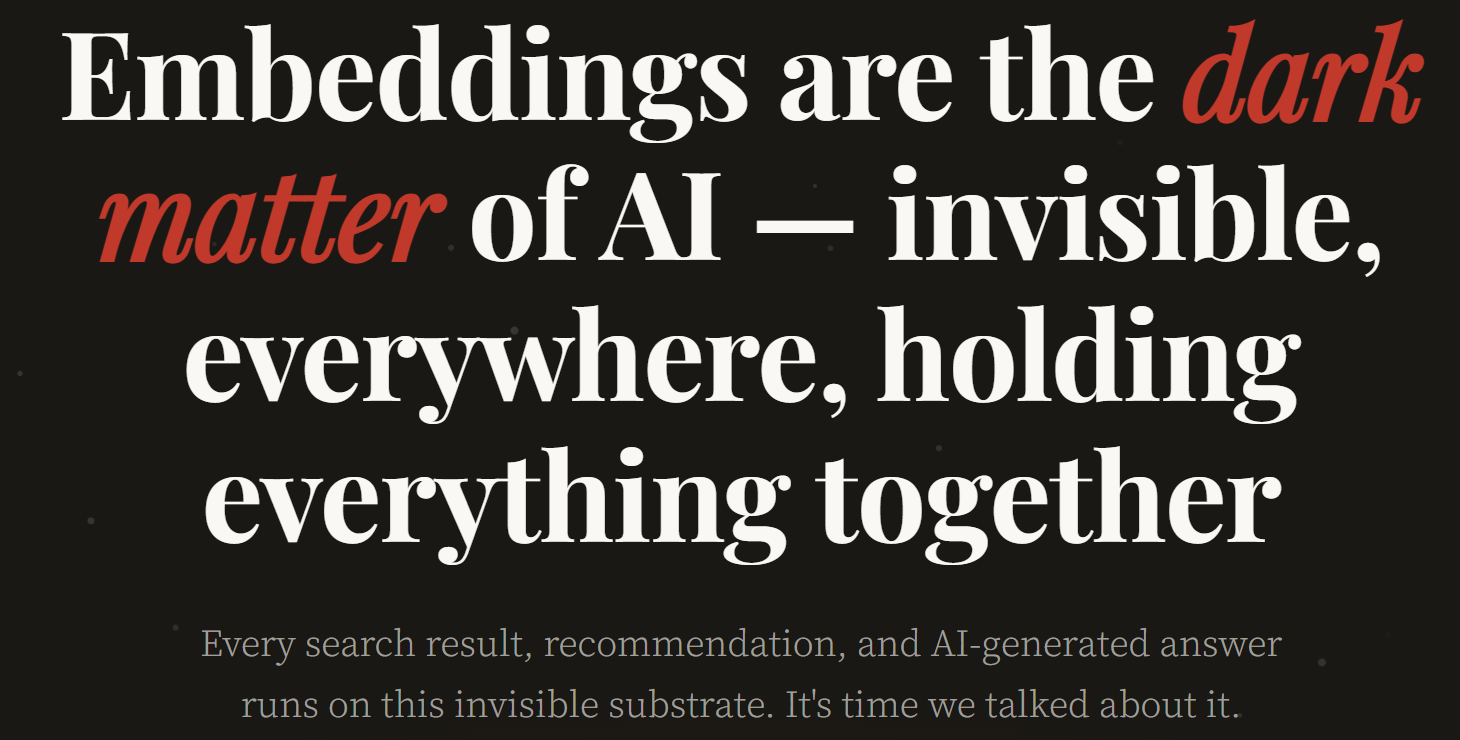 Right now, while you read this, embeddings are running.