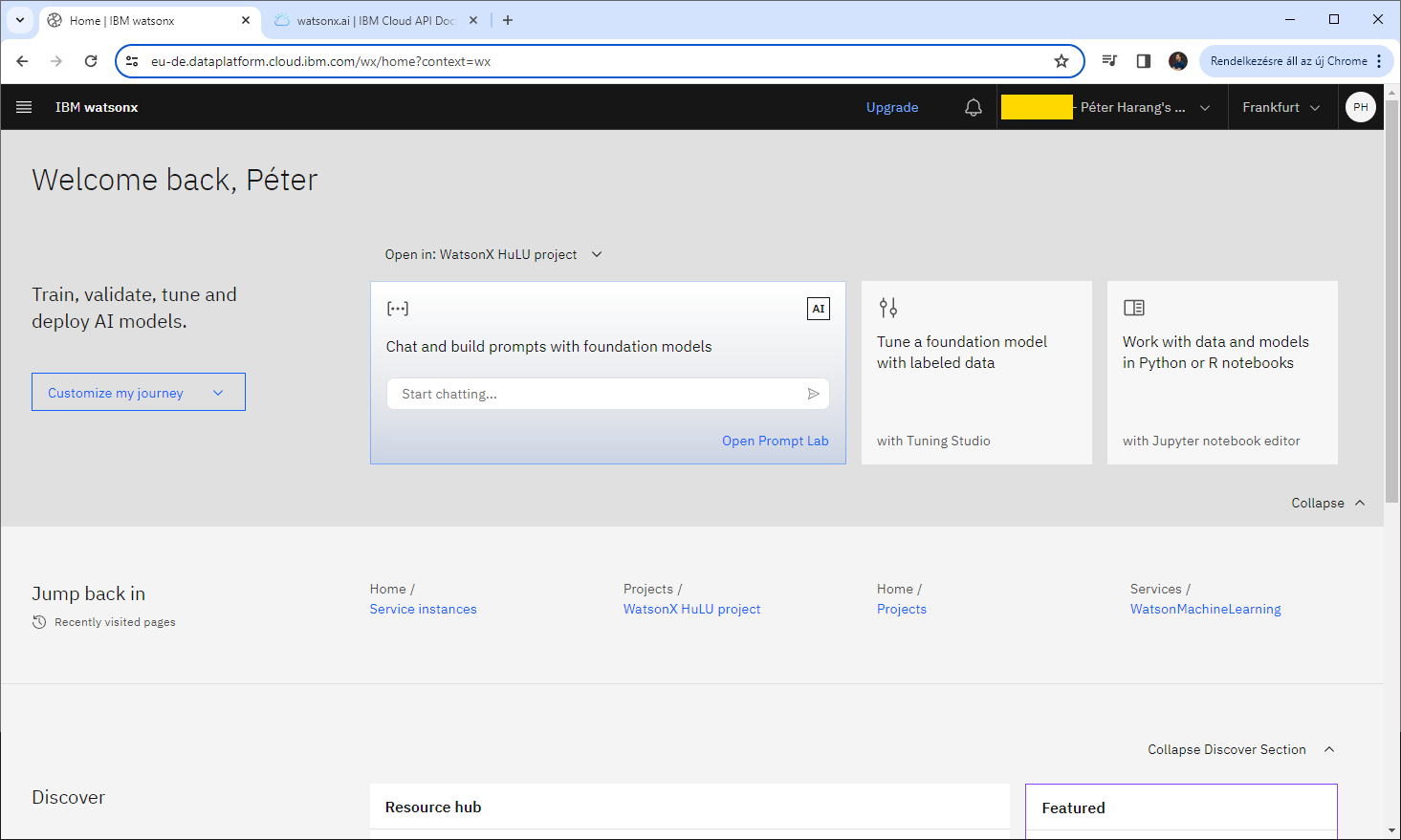 Setting up IBM Watsonx.ai for API-based text inference