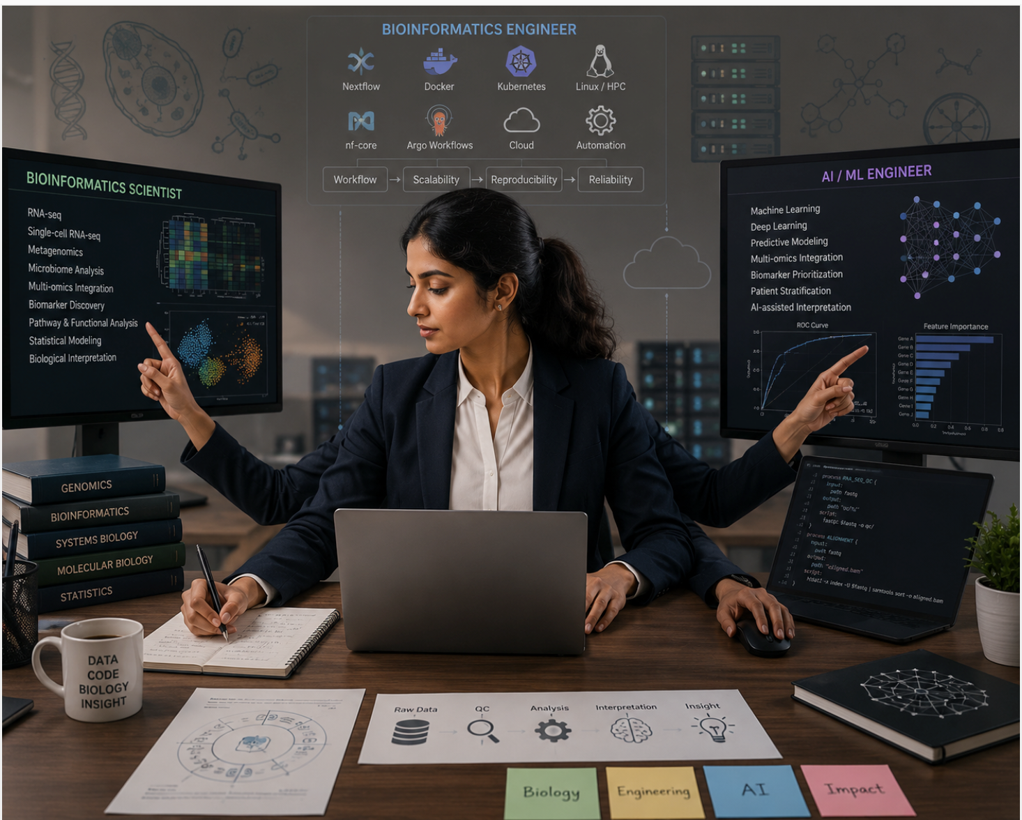 Bioinformatics at the Intersection of Science, Engineering, and AI