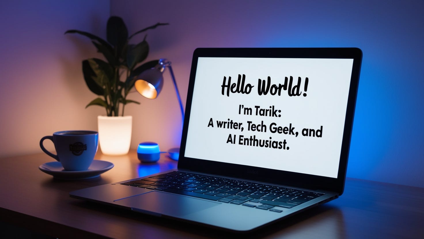 Hello World! I’m Tarik: A Writer, Tech Geek, and AI Enthusiast