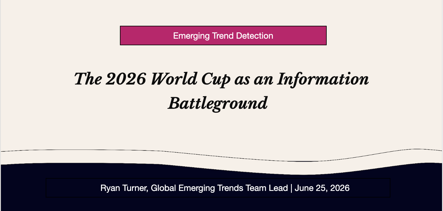 The 2026 World Cup as an Information Battleground