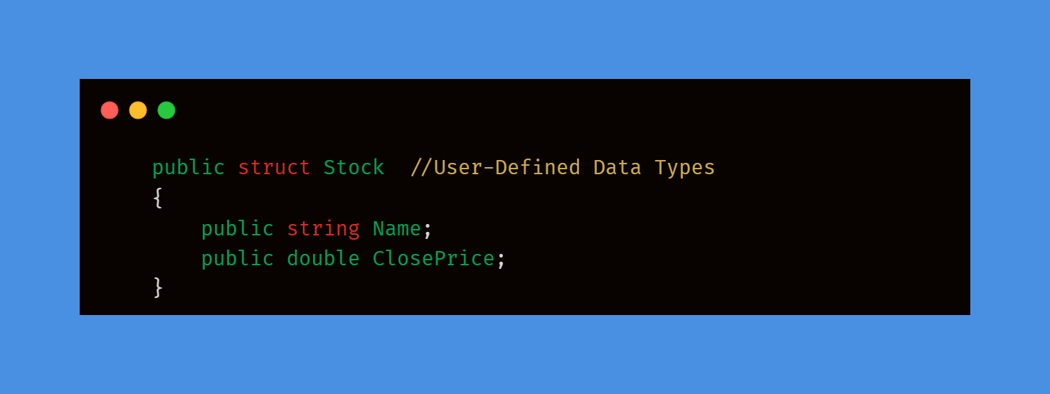 Struct in C# | Add Stocks to My Trading List