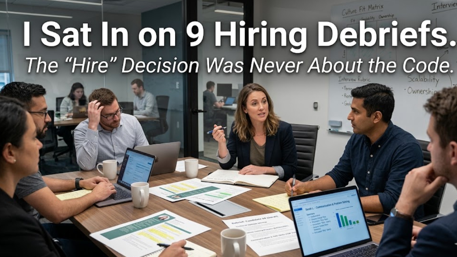 I Sat In on 9 Hiring Debriefs. The “Hire” Decision Was Never About the Code.