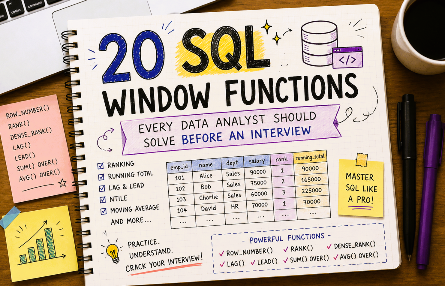 20 SQL Window Function Problems Every Data Analyst Should Solve Before an Interview