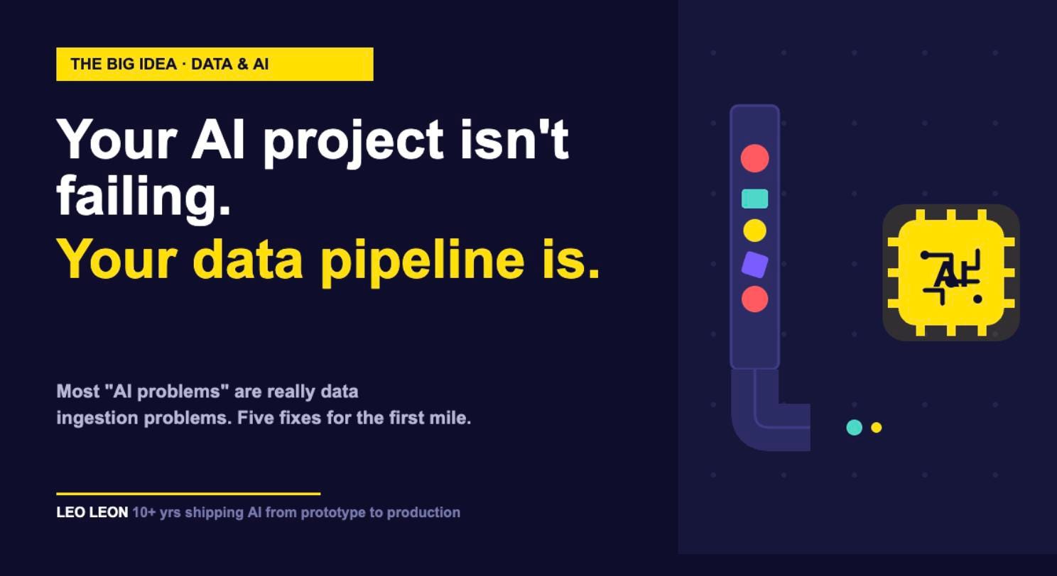 Your AI Project Isn’t Failing. Your Data Pipeline Is.
