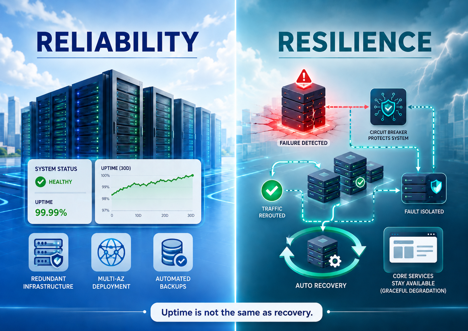Reliability And Resilience Are Not The Same Thing In Infrastructure And Application Engineering