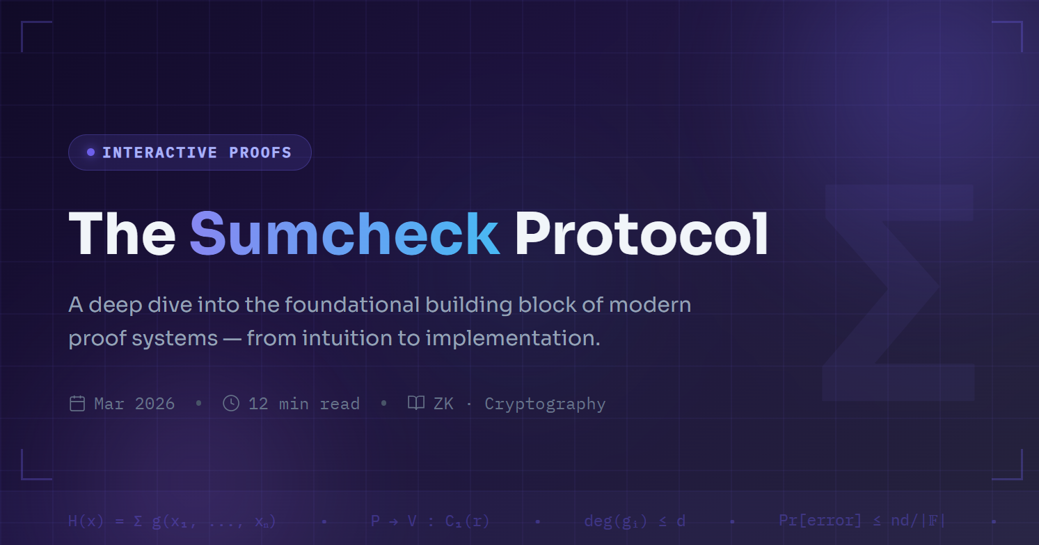 The Sum-Check Protocol: How to Verify an Exponential Sum Without Recomputing It