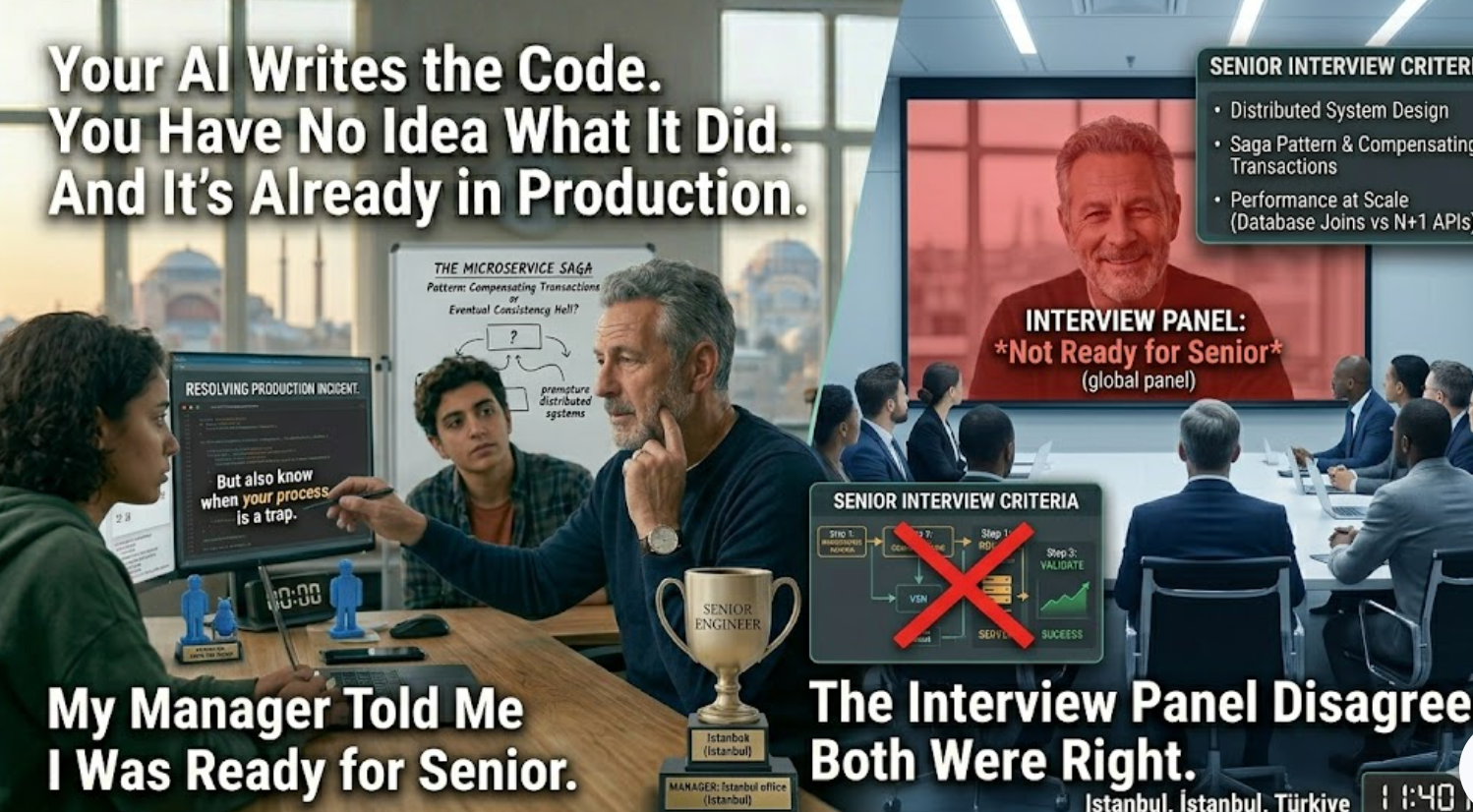 My Manager Told Me I Was Ready for Senior. The Interview Panel Disagreed. Both Were Right.