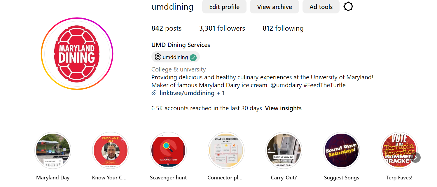 Leveraging Data Analysis to Enhance Instagram Engagement for University Of Maryland Dining Services
