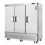 Three Solid Door Reach in Refrigerator-Bottom Mounted