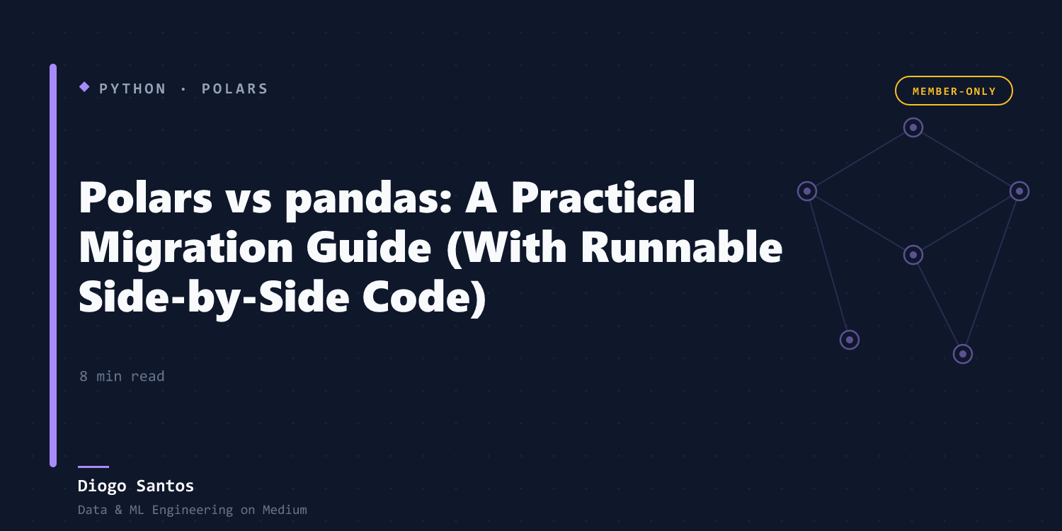 Polars vs pandas: A Practical Migration Guide (With Runnable Side-by-Side Code)
