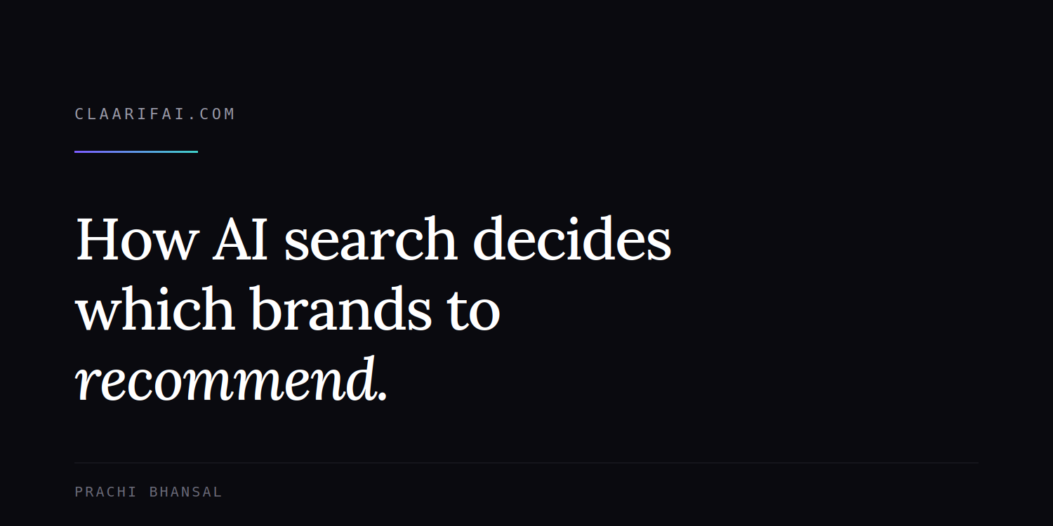 How AI Search Decides Which Brands to Recommend