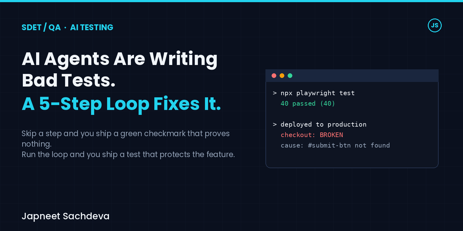 AI Agents Are Writing Bad Tests. A 5-Step Loop Fixes It.