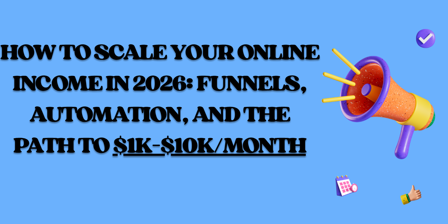 How to Scale Your Online Income in 2026: Funnels, Automation, and the Path to $1K–$10K/Month