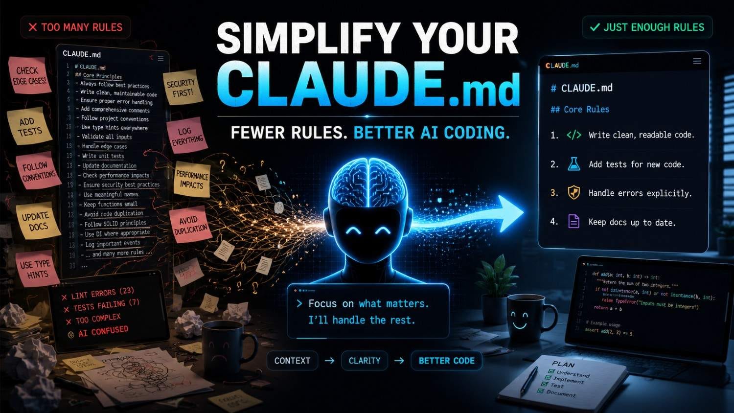 My CLAUDE.md Was Too Smart — So I Made It Stupid Simple