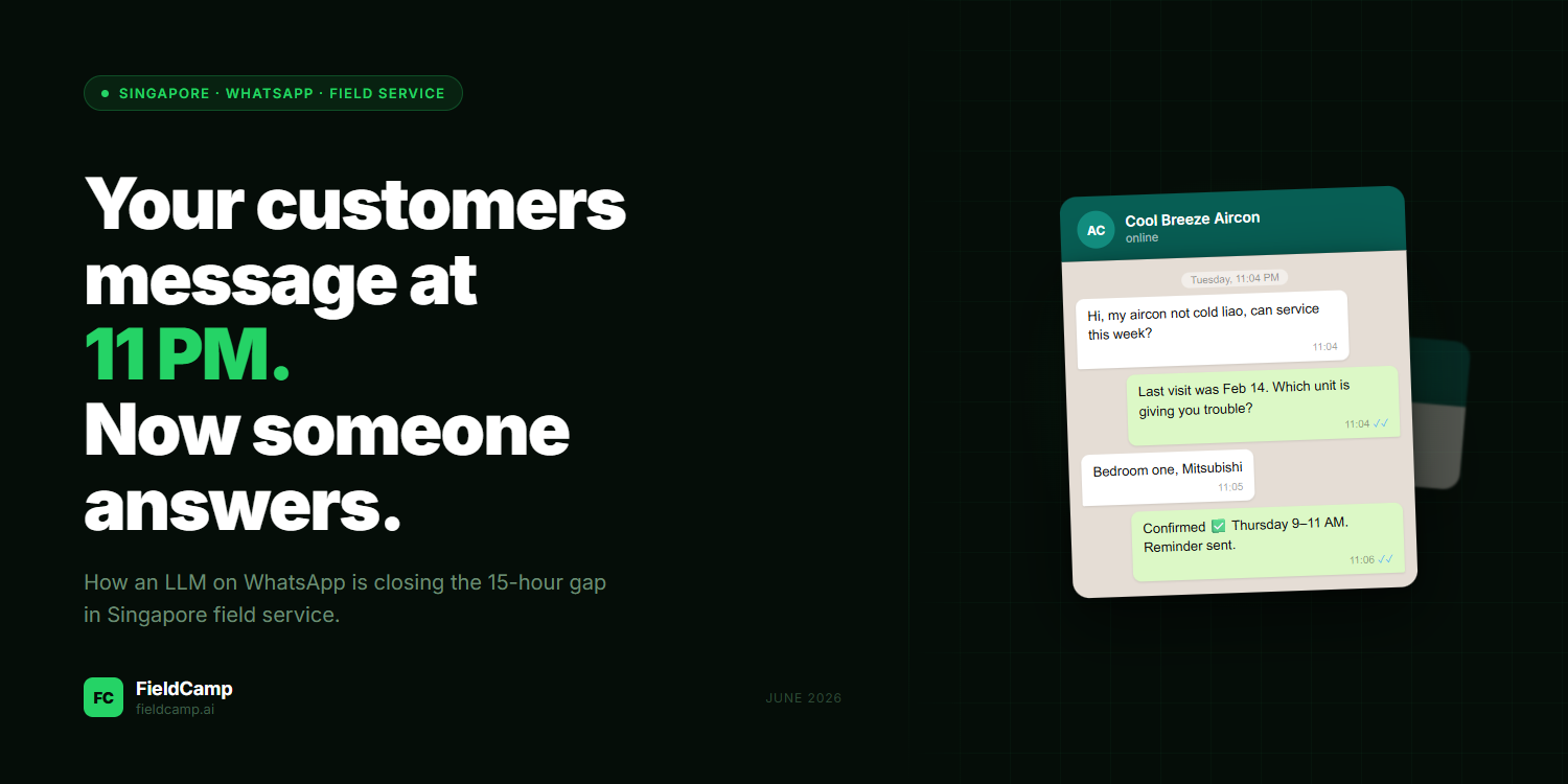 Your Singapore Customers Are Already on WhatsApp. Why Isn't Your Field Team?
