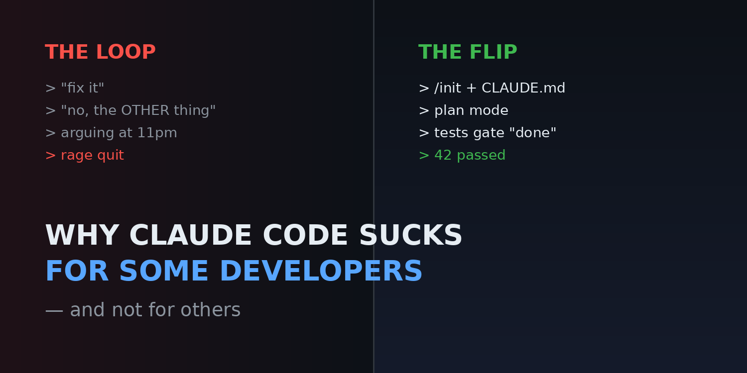 Why Claude Code Sucks for Some Developers — and Not for Others