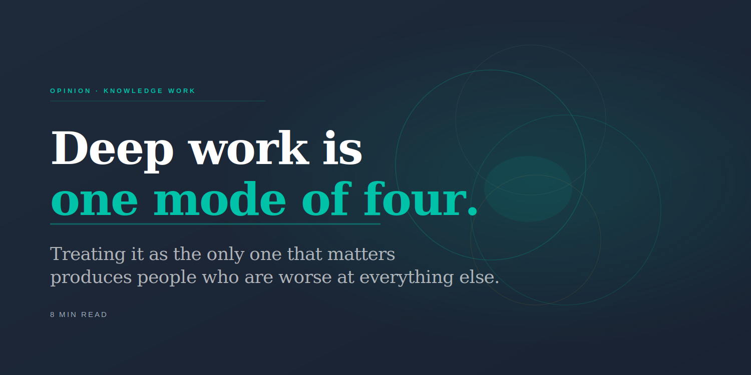 Why deep work is overrated (and what knowledge workers actually need)