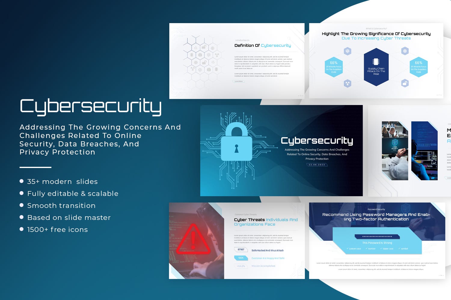 Cybersecurity Presentation Template for PowerPoint & Google Slides