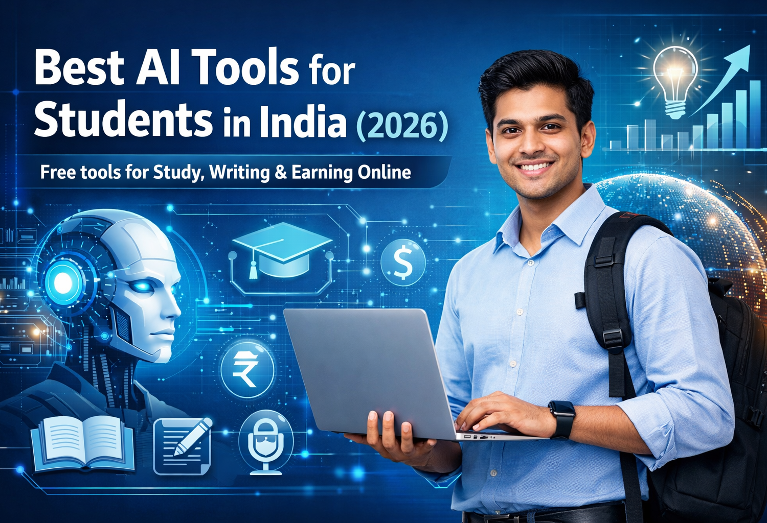 Best AI Tools for Students in India (2026) — Study Faster, Write Better & Earn Online