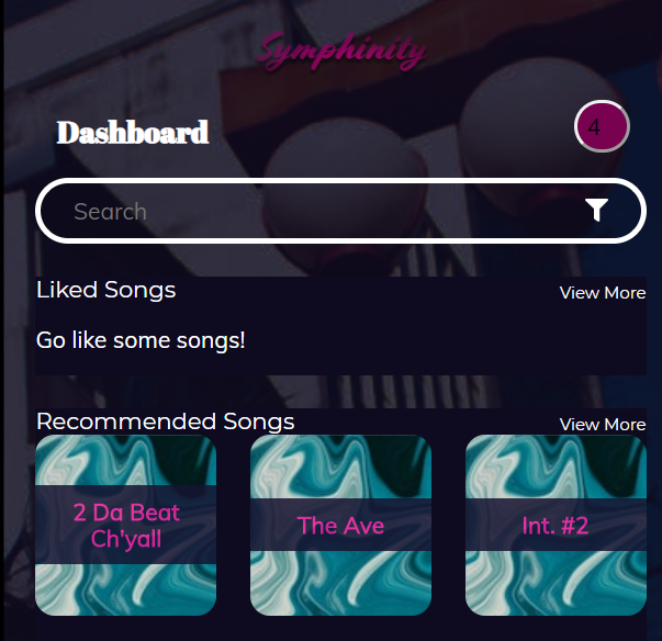 Symphinity Search Page