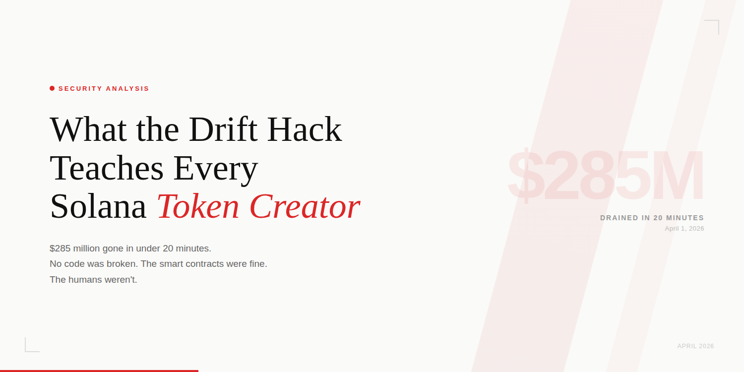 What the Drift Hack Teaches Every Solana Token Creator About Security