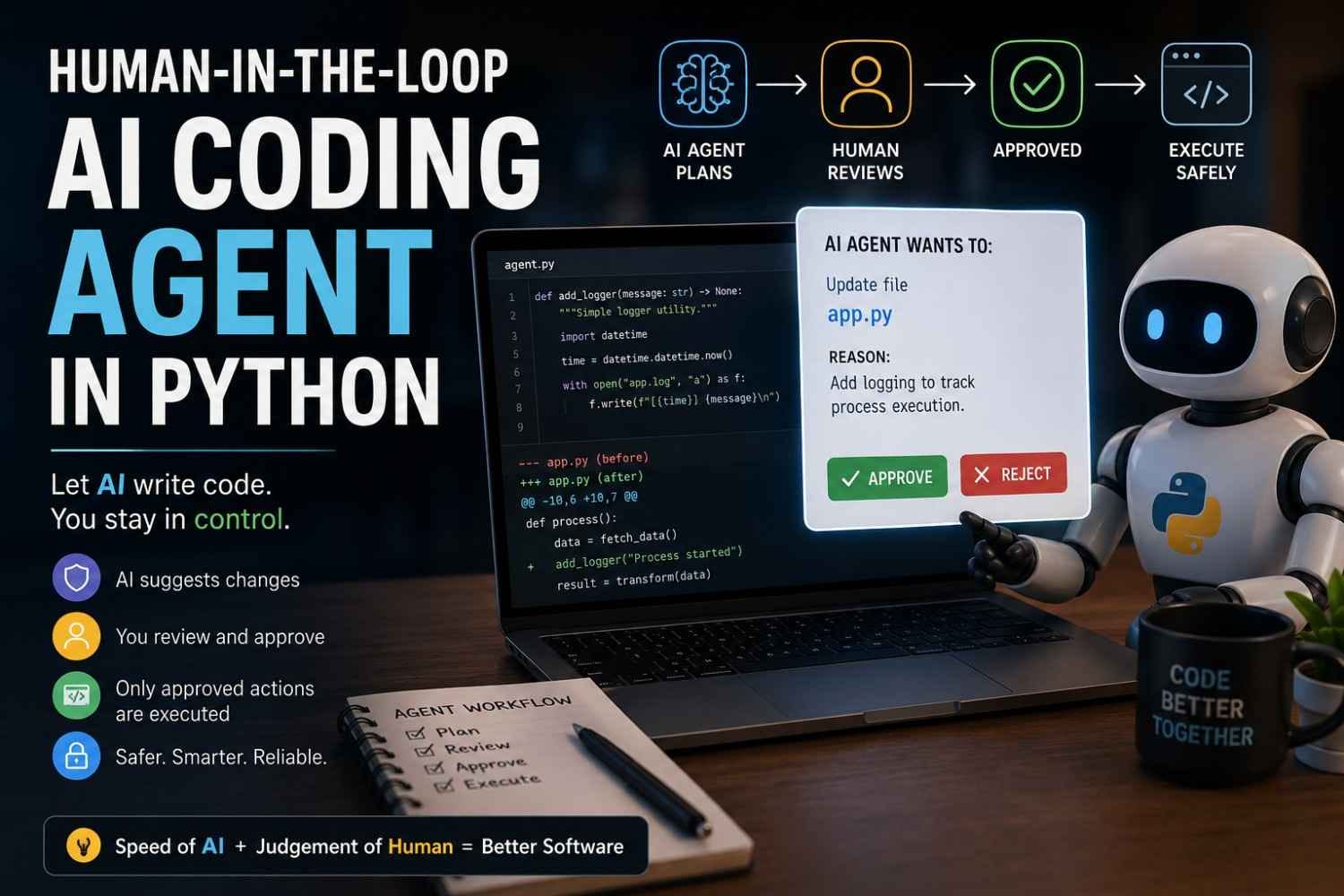 Human-in-the-Loop AI Coding Agent in Python