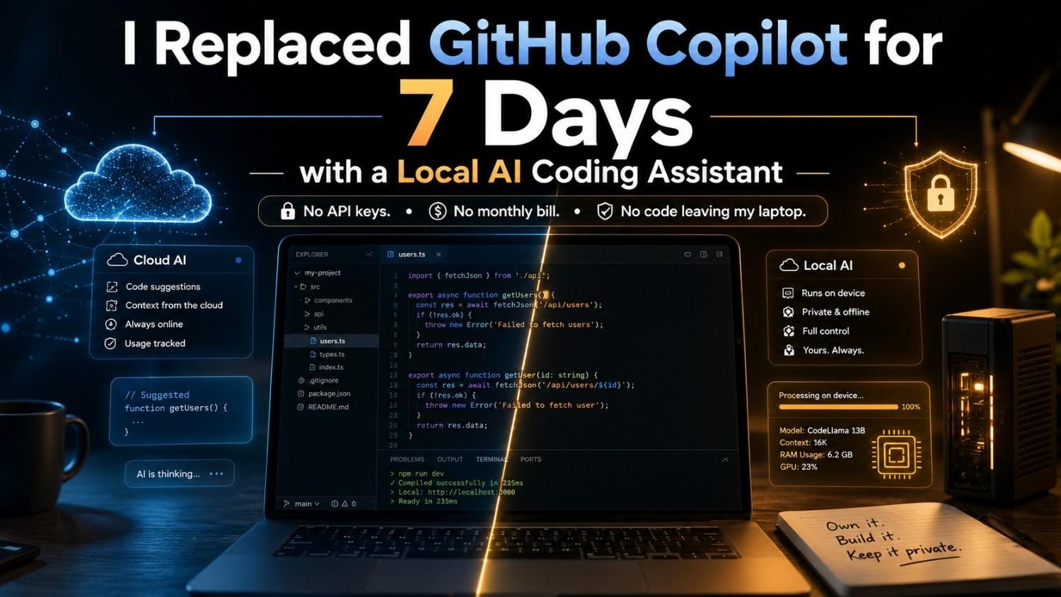 I Replaced GitHub Copilot for 7 Days with a Local AI Coding Assistant
