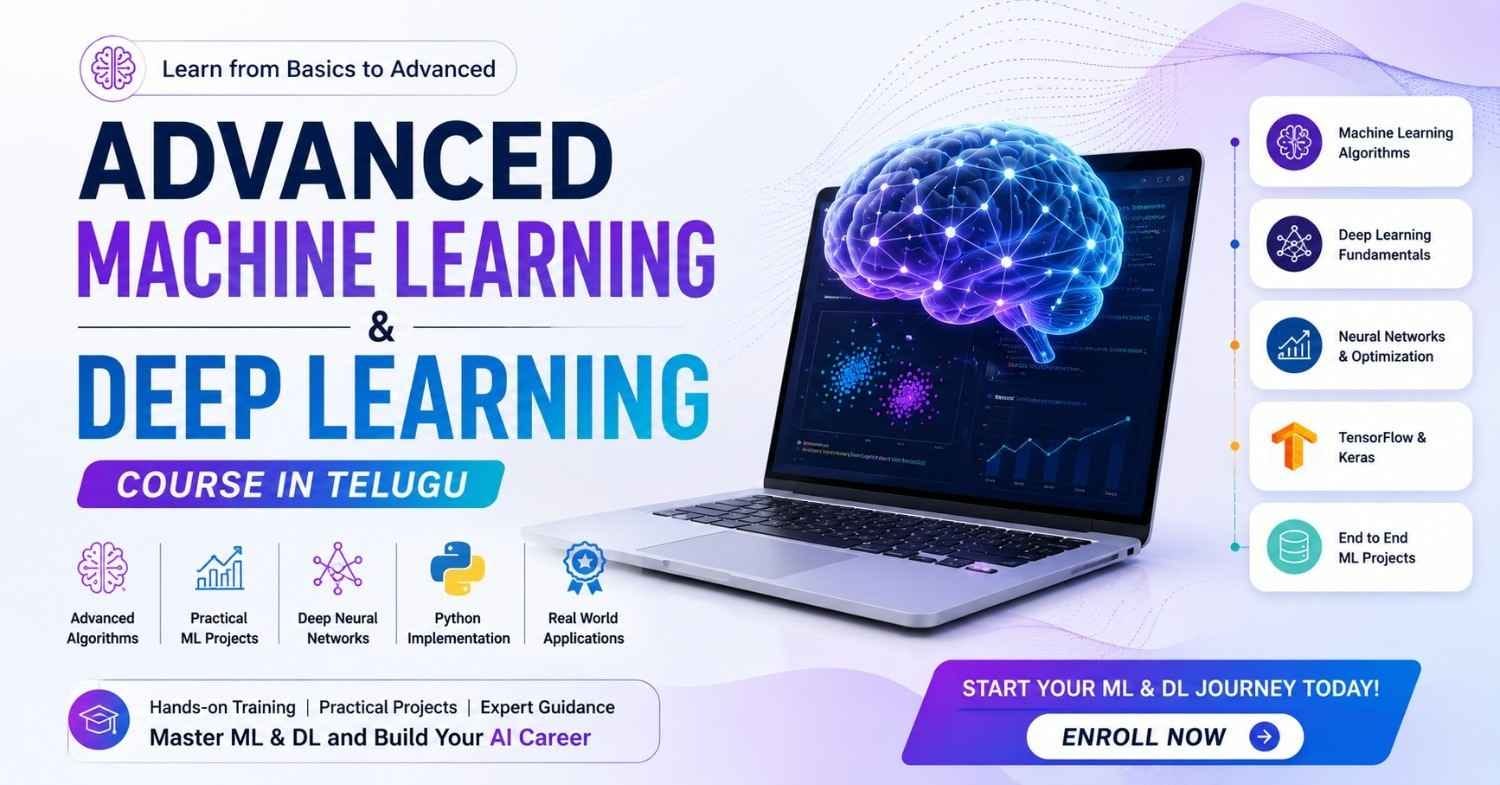 Master End to End AI Solutions with Machine Learning in Telugu