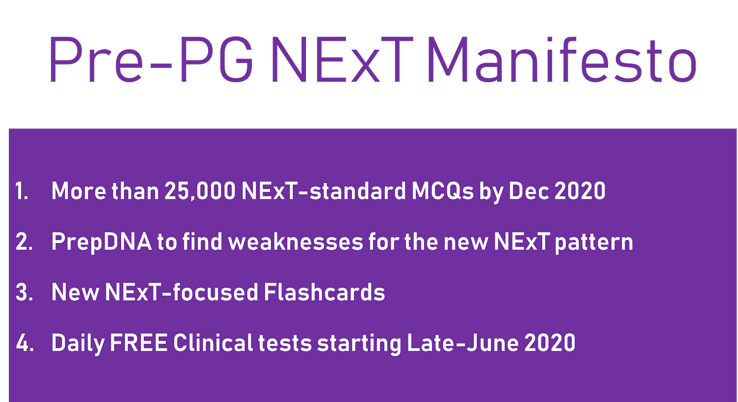 Pre-PG's manifesto for NExT (National Exit Test) - what you can expect from the Pre-PG team