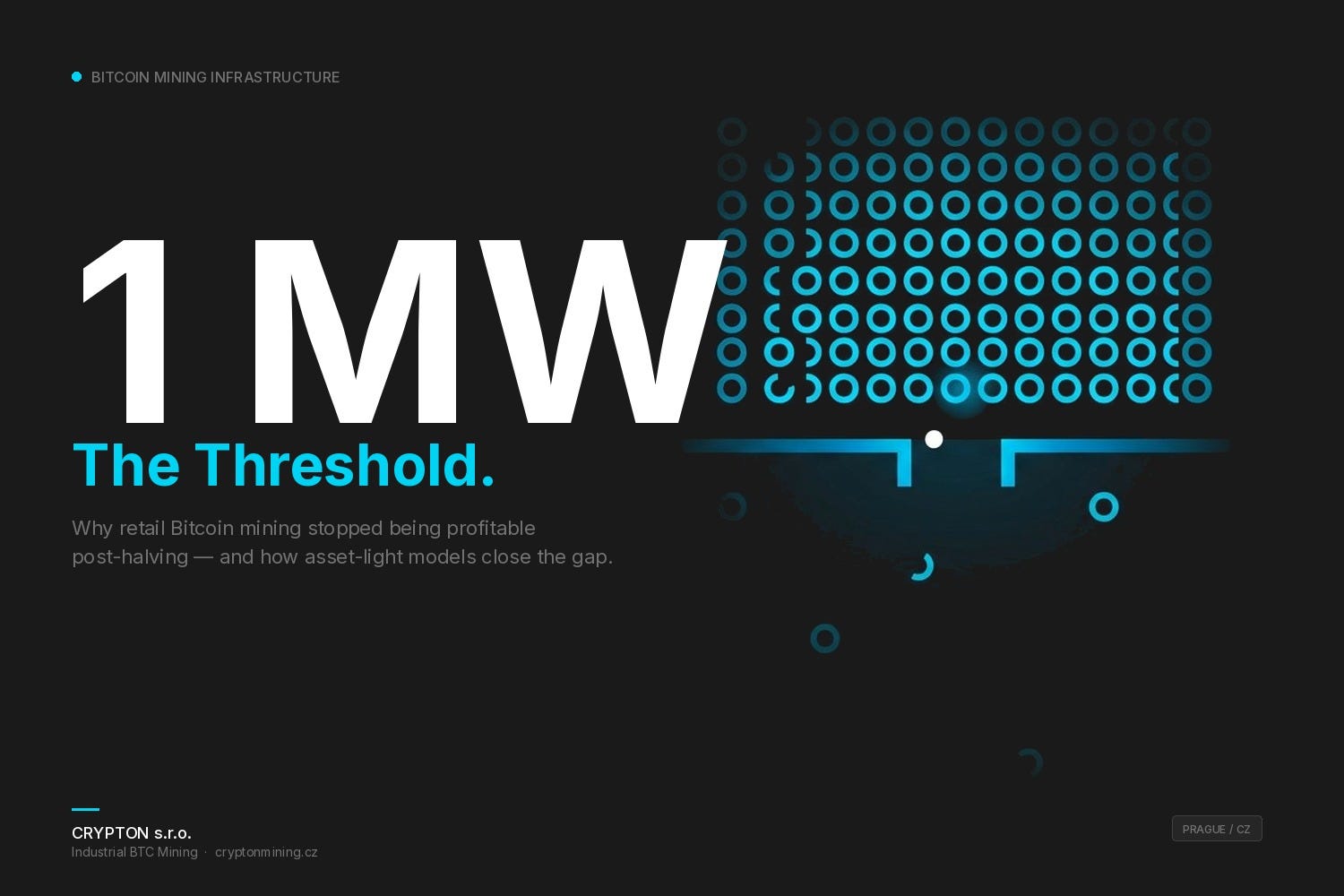 The 1 MW Threshold: Why Retail Bitcoin Mining Stopped Being Profitable Post-Halving — and How…