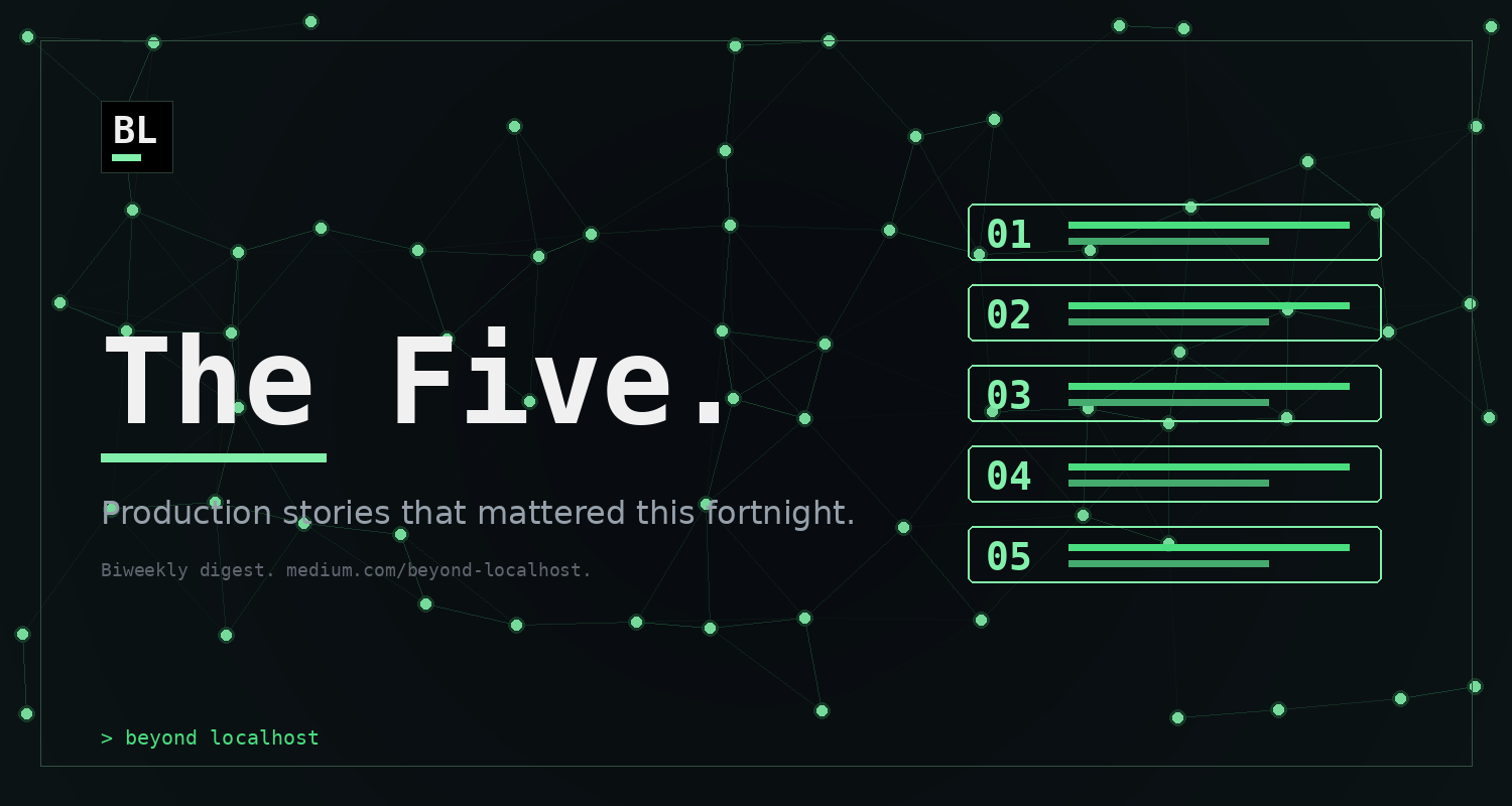 Beyond Localhost Biweekly — Five masterpiece engineering reads this week