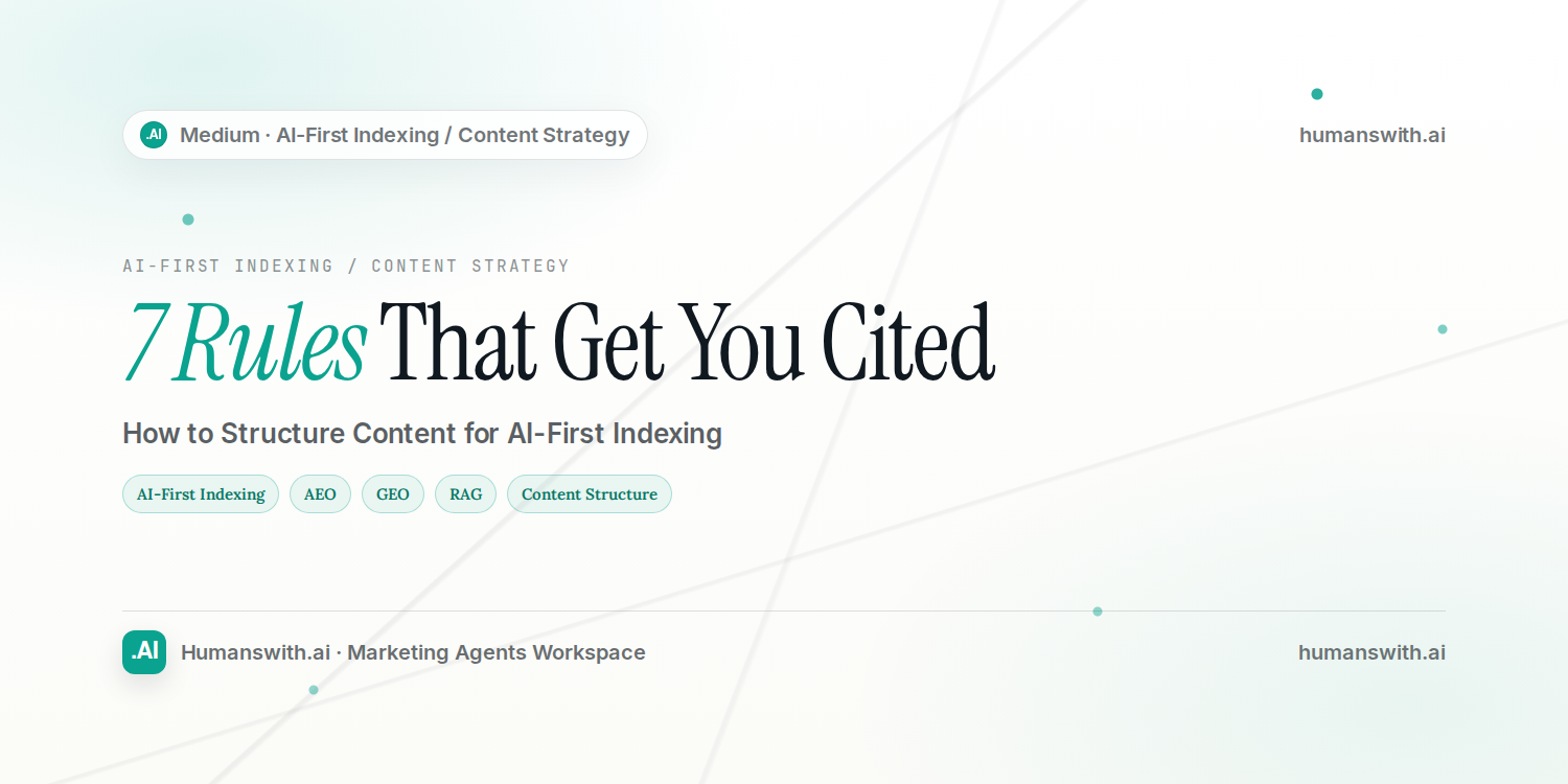 How to Structure Content for AI-First Indexing: 7 Rules That Get You Cited