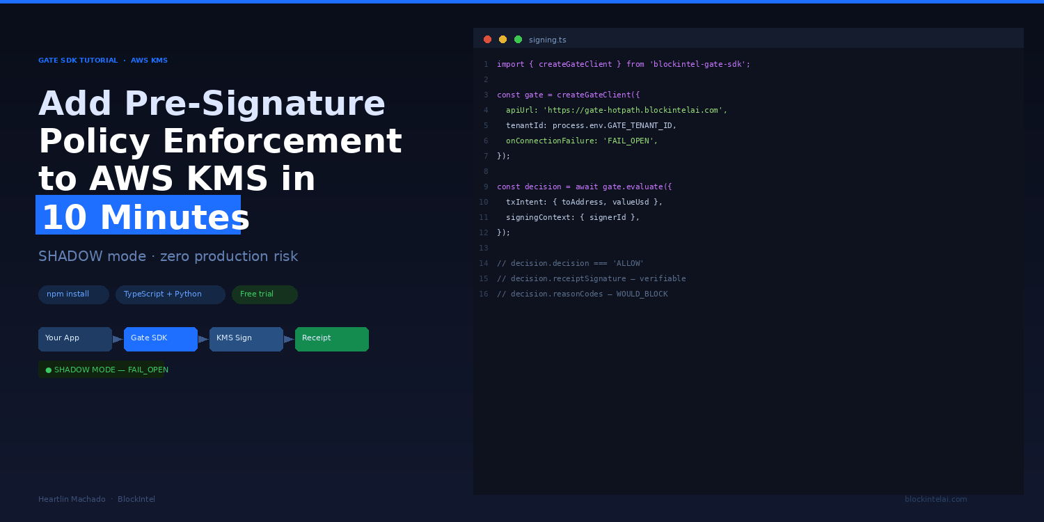 Add Pre-Signature Policy Enforcement to AWS KMS Signing in 10 Minutes