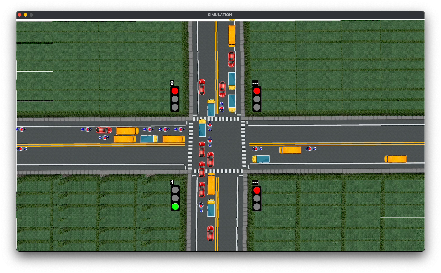 traffic-intersection-simulation-using-pygame-ramsey-elbasheer-history-ml