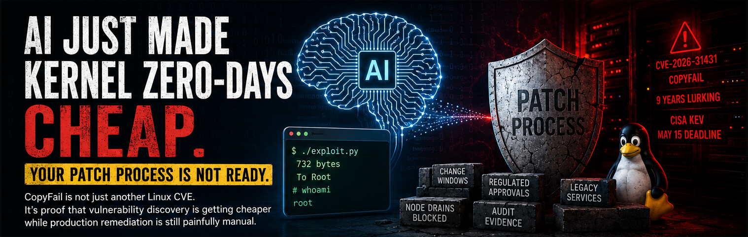 AI Just Made Kernel Zero-Days Cheap. Your Patch Process Is Not Ready.