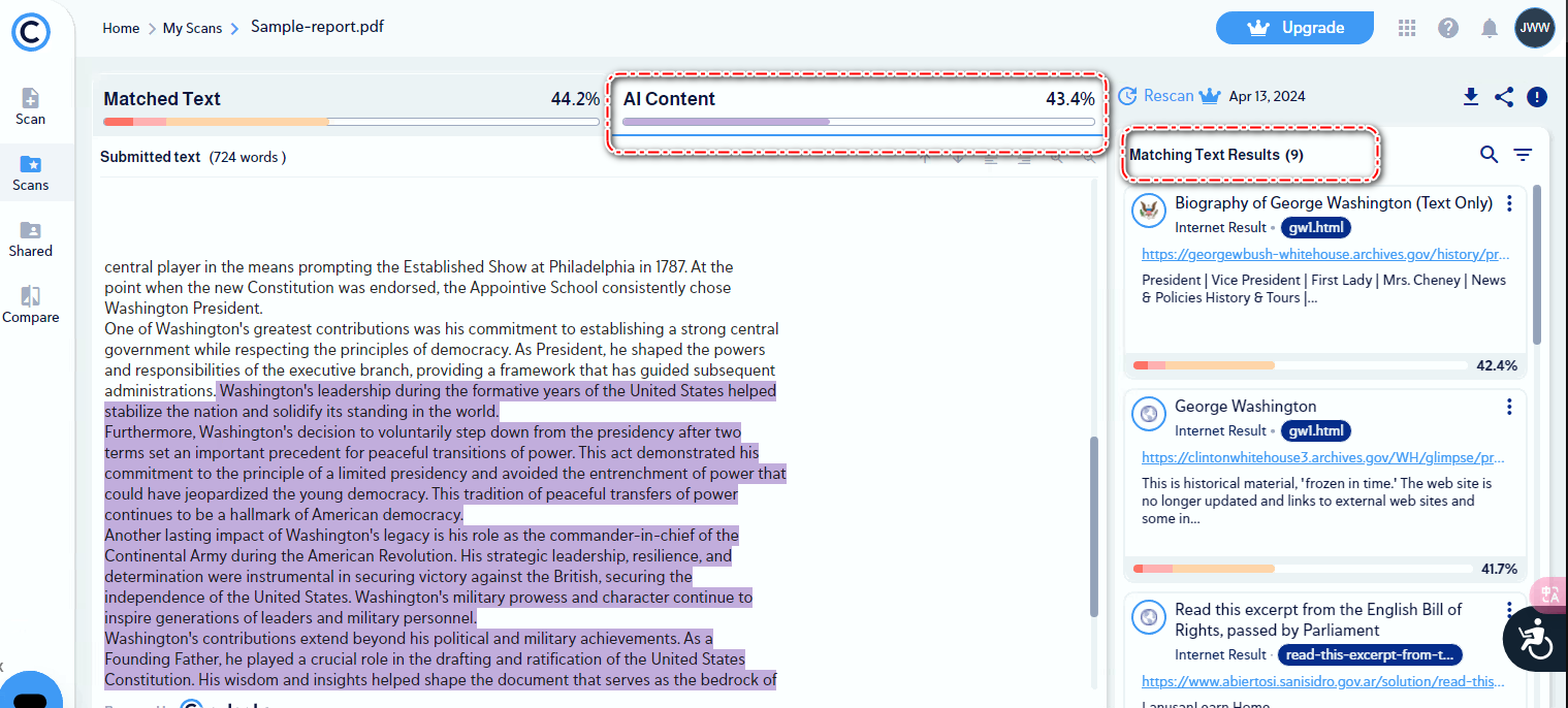 Use tool to detect if a content is generated by AI