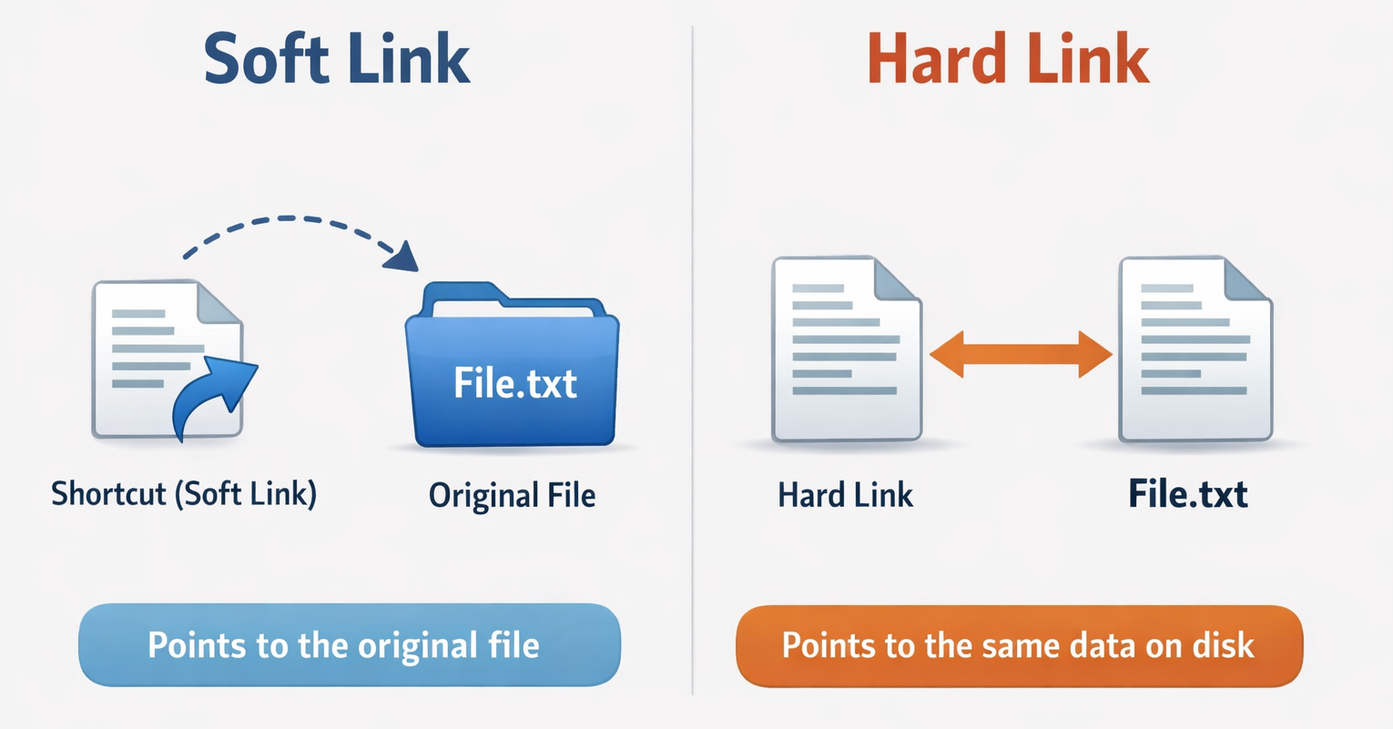 Soft Links vs Hard Links in Linux Explained for Beginners