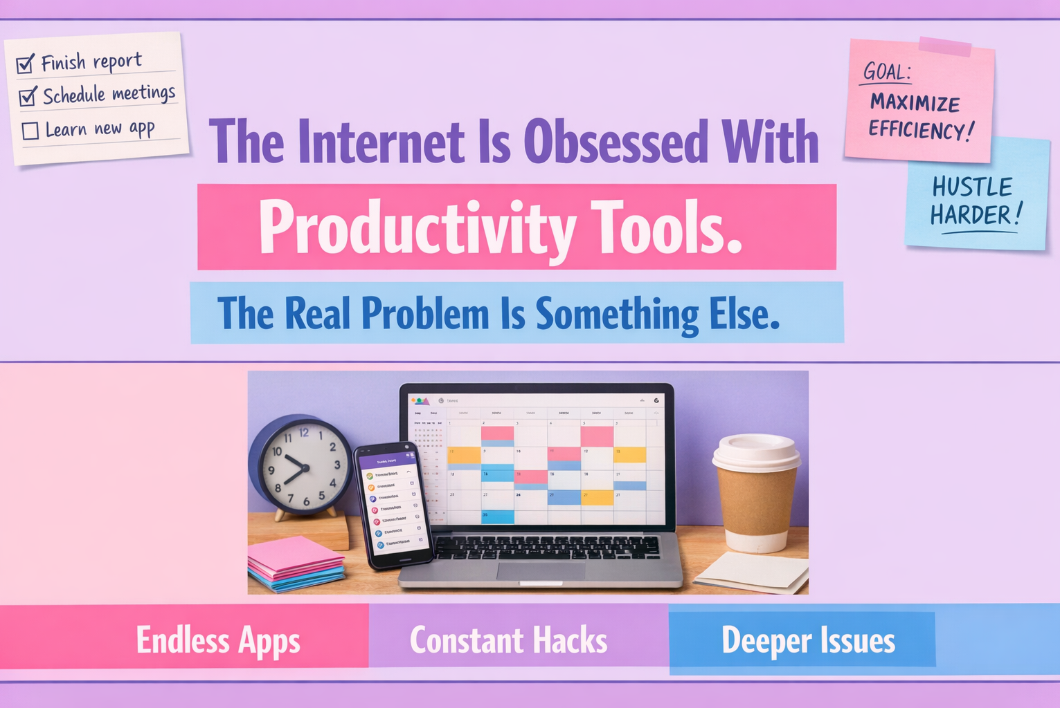 The Internet Is Obsessed With Productivity Tools. The Real Problem Is Something Else.
