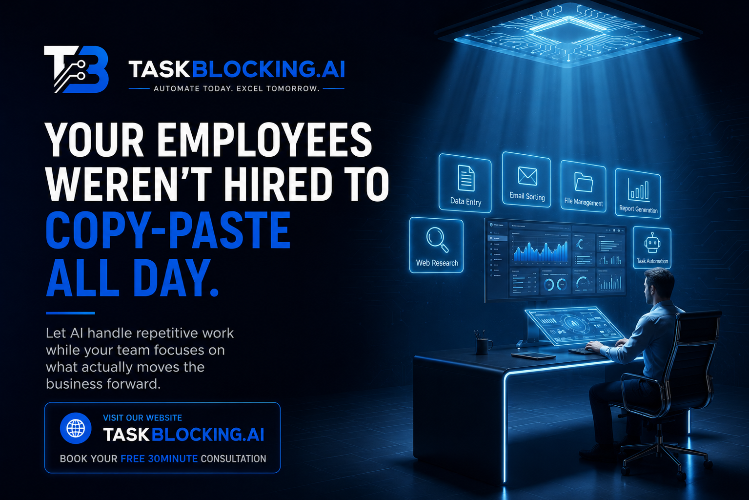 How AI Automation Eliminates Manual Data Entry & Workplace Busywork
